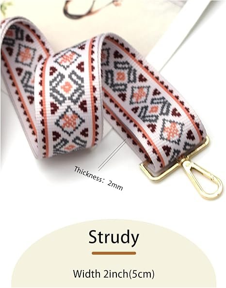 Light Gray Straps Replacement Crossbody Shoulder Straps