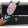 Black Orange Purse Straps Replacement Crossbody Shoulder Straps