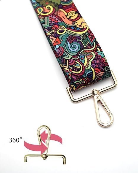 Green Red Straps Replacement Crossbody Shoulder Straps