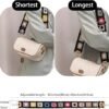 Black Flower Purse Straps Replacement Crossbody Shoulder Straps