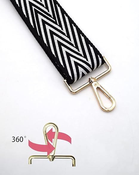Black Purse Straps Replacement Crossbody Shoulder Straps
