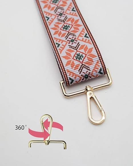 Dark Orange Straps Replacement Crossbody Shoulder Straps