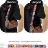 Black Orange Purse Straps Replacement Crossbody Shoulder Straps