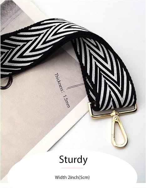 Black Purse Straps Replacement Crossbody Shoulder Straps