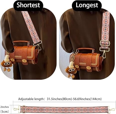 Dark Orange Straps Replacement Crossbody Shoulder Straps