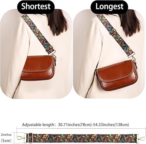 Green Red Straps Replacement Crossbody Shoulder Straps
