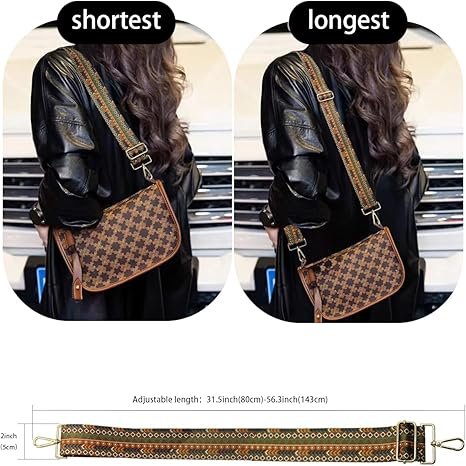 Dark Coffee Straps Replacement Crossbody Shoulder Straps