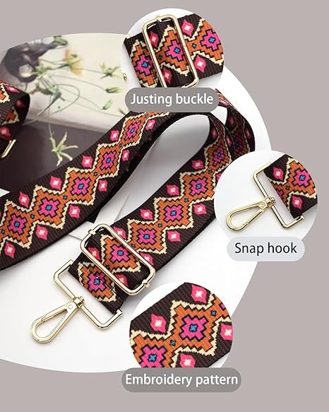 Rose red Straps Replacement Crossbody Shoulder Straps