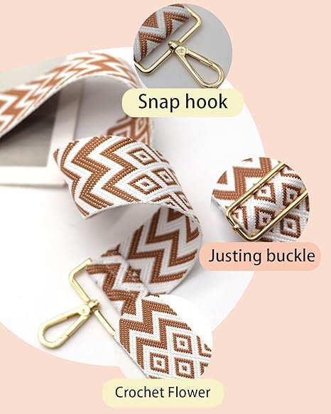 Coffee Color Straps Replacement Crossbody Shoulder Straps