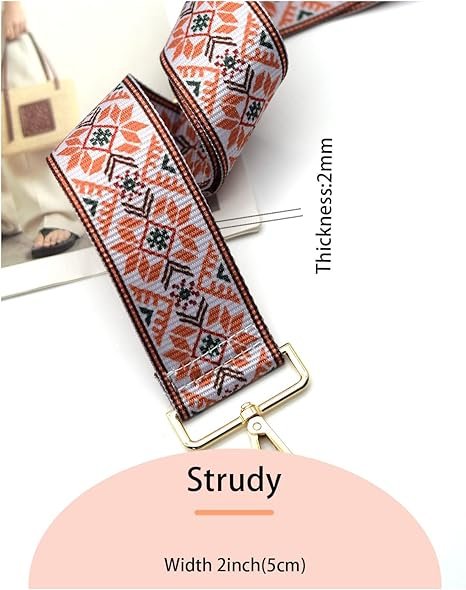 Dark Orange Straps Replacement Crossbody Shoulder Straps
