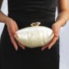 A Must-have For Banquets, New Light Luxury High-quality Texture Women's Bag, Fashionable Ladies 'wedding Party Acrylic Dinner Bag + Metal Chain Shoulder Bag Set, Wedding And Garden Party Evening Wear Accessories