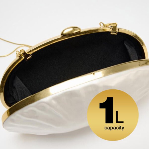 A Must-have Dazzling Pearl Dinner Handbag + Metal Chain Shoulder Bag Set For Banquets, And A Finishing Touch For Wedding And Garden Party Evening Wear
