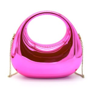 Premium Luxury Acrylic Evening Handbag for Women, Metal Wallet Evening Handbag Moon Wanderer Bag, Wedding Party Ball Evening Wallet-Pink