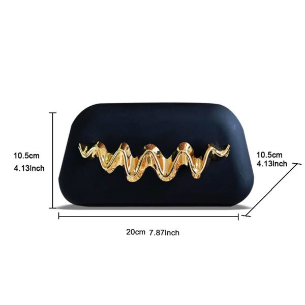 Essential New Light Luxury High-end Wave Handle Women's Bag For Banquets, Fashionable Socialite Wedding Party Acrylic Dinner Bag+metal Chain Shoulder Bag Set, Finishing Touch Accessories For Wedding, Garden Party Evening Wear