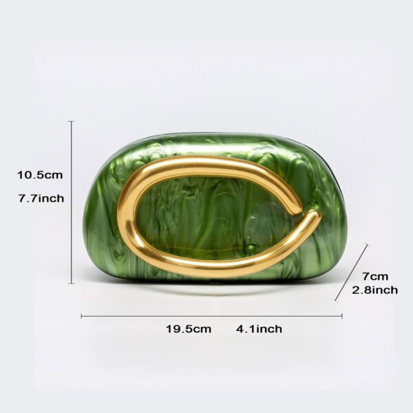 A Must-have For Banquets, New Light Luxury High-quality Texture Women's Bag, Fashionable Ladies 'wedding Party Acrylic Dinner Bag + Metal Chain Shoulder Bag Set, Wedding And Garden Party Evening Wear Accessories