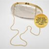A Must-have Dazzling Pearl Dinner Handbag + Metal Chain Shoulder Bag Set For Banquets, And A Finishing Touch For Wedding And Garden Party Evening Wear