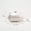 A Must-have Dazzling Pearl Dinner Handbag + Metal Chain Shoulder Bag Set For Banquets, And A Finishing Touch For Wedding And Garden Party Evening Wear