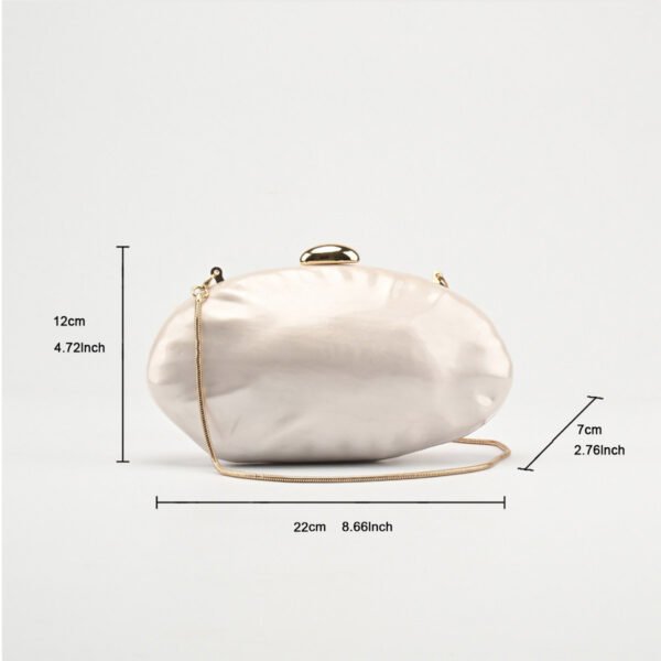 A Must-have Dazzling Pearl Dinner Handbag + Metal Chain Shoulder Bag Set For Banquets, And A Finishing Touch For Wedding And Garden Party Evening Wear
