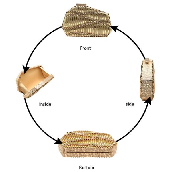 Women's high-end luxury metal dinner handbags, wedding parties, parties, and dinner wallets-015