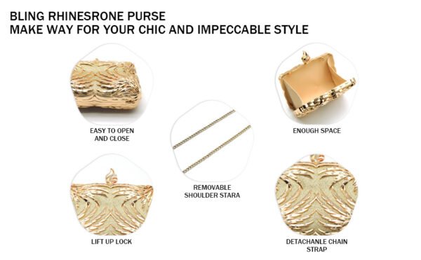 Women's high-end luxury metal dinner handbags, wedding parties, parties, and dinner wallets-003