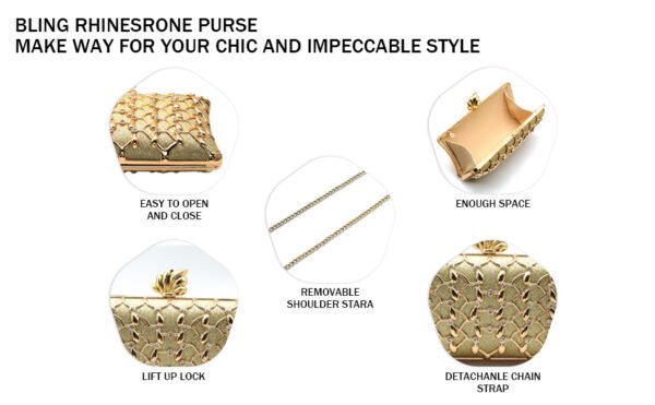 Women's high-end luxury metal dinner handbags, wedding parties, parties, and dinner wallets-004