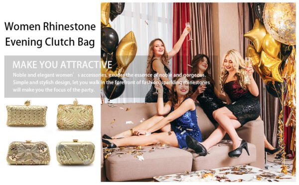 Women's high-end luxury metal dinner handbags, wedding parties, parties, and dinner wallets-003