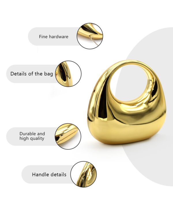 Premium Luxury Acrylic Evening Handbag for Women Gold