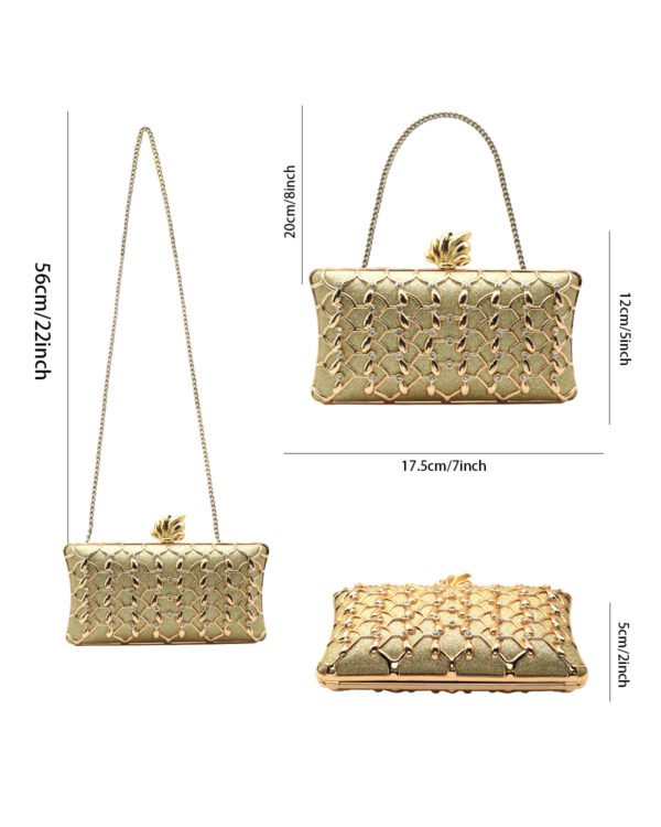 Women's high-end luxury metal dinner handbags, wedding parties, parties, and dinner wallets-004