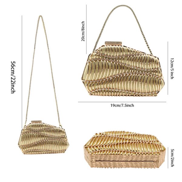 Women's high-end luxury metal dinner handbags, wedding parties, parties, and dinner wallets-015