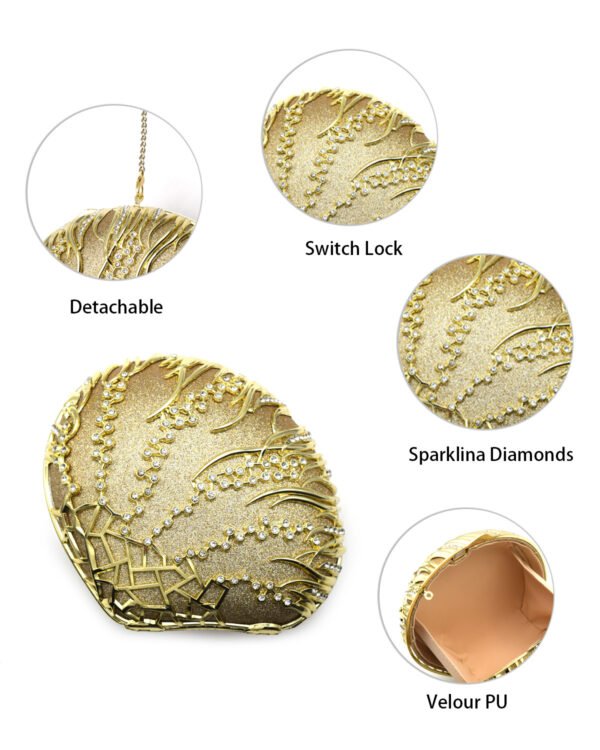 Women's high-end luxury metal dinner handbags, wedding parties, parties, and dinner wallets-002