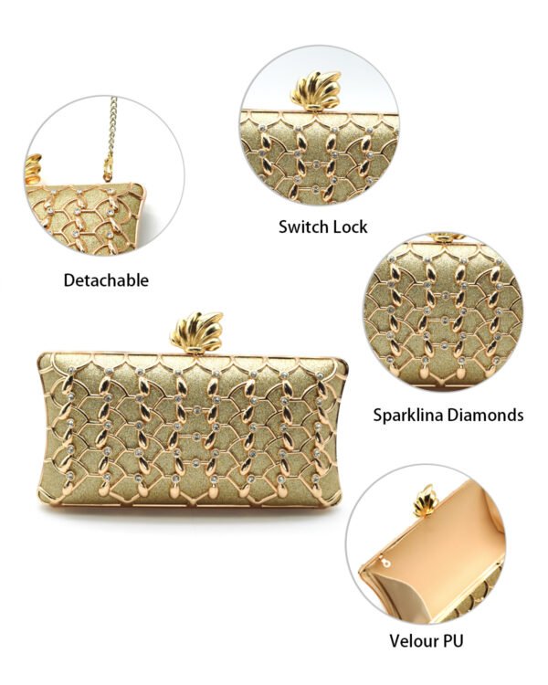 Women's high-end luxury metal dinner handbags, wedding parties, parties, and dinner wallets-004
