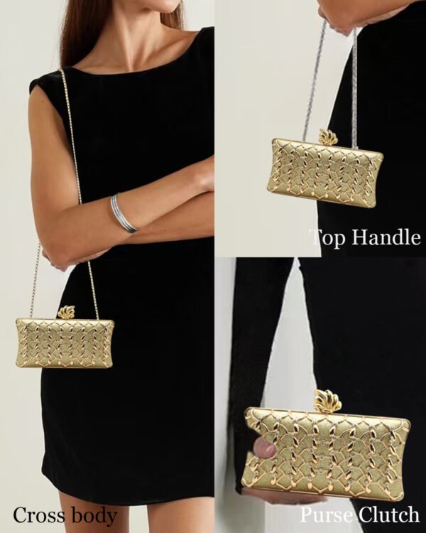 Women's high-end luxury metal dinner handbags, wedding parties, parties, and dinner wallets-004