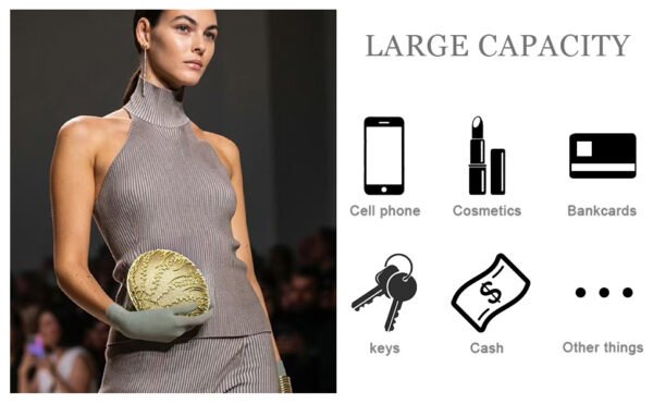Women's high-end luxury metal dinner handbags, wedding parties, parties, and dinner wallets-002