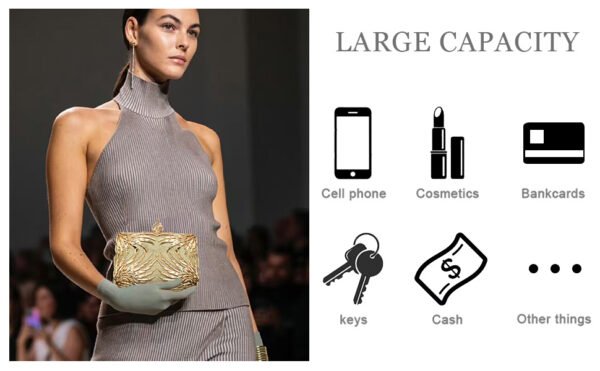 Women's high-end luxury metal dinner handbags, wedding parties, parties, and dinner wallets-003