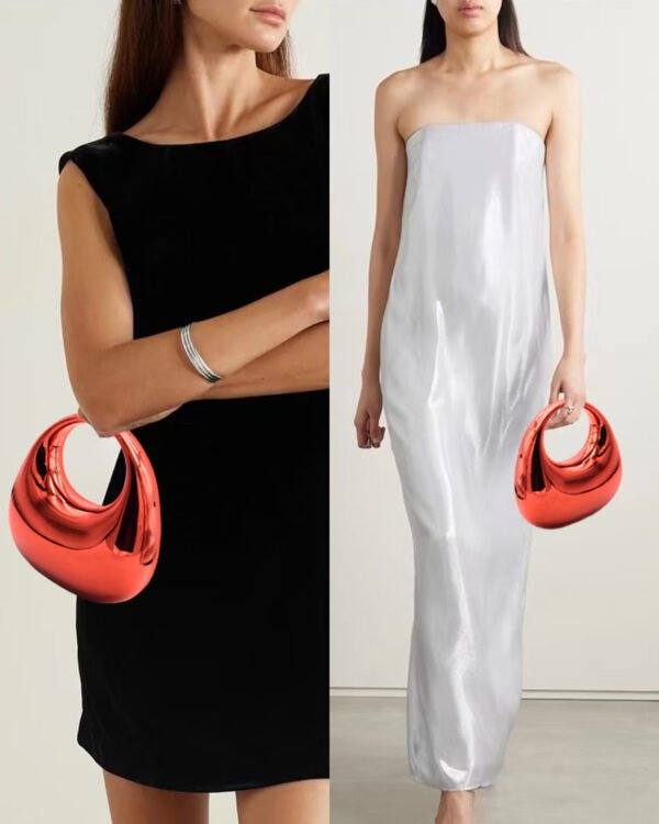 Premium Luxury Acrylic Evening Handbag for Women Red