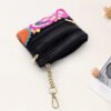 Adjustable Detachable Woven Crossbody Bag | Cultural And Ethnic Style Woven Flower Wide Shoulder Strap With Mobile Phone Lanyard And Mobile Phone Crossbody Strap-Black flowers2