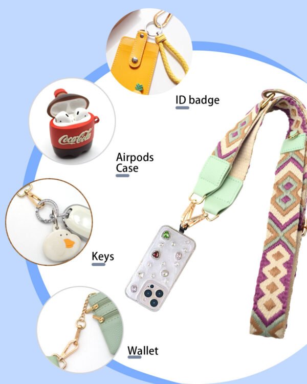 Phone Lanyard Crossbody Strap Pink