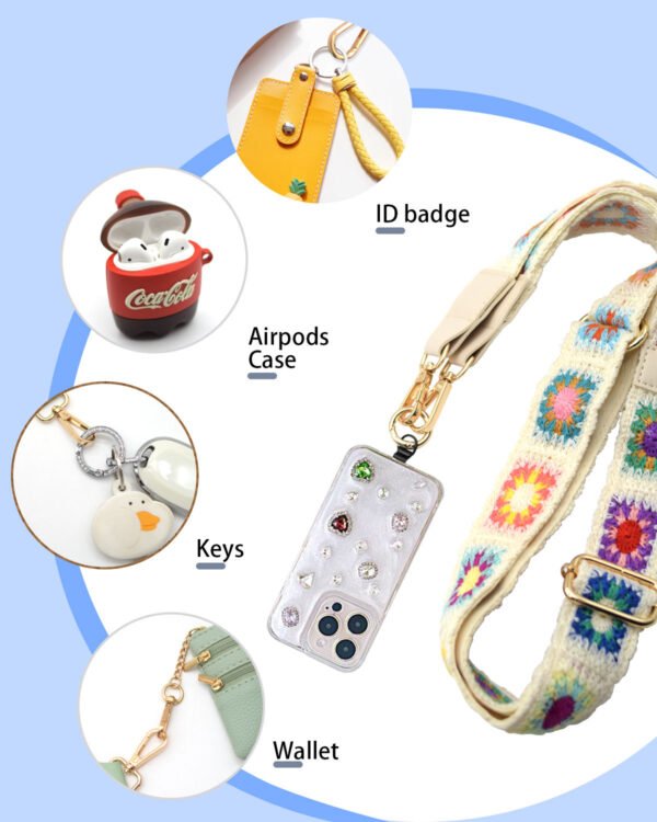 Phone Lanyard Crossbody Strap White-f