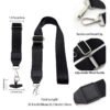 Adjustable Detachable Woven Crossbody Bag | Cultural And Ethnic Style Woven Flower Wide Shoulder Strap With Mobile Phone Lanyard And Mobile Phone Crossbody Strap-Black