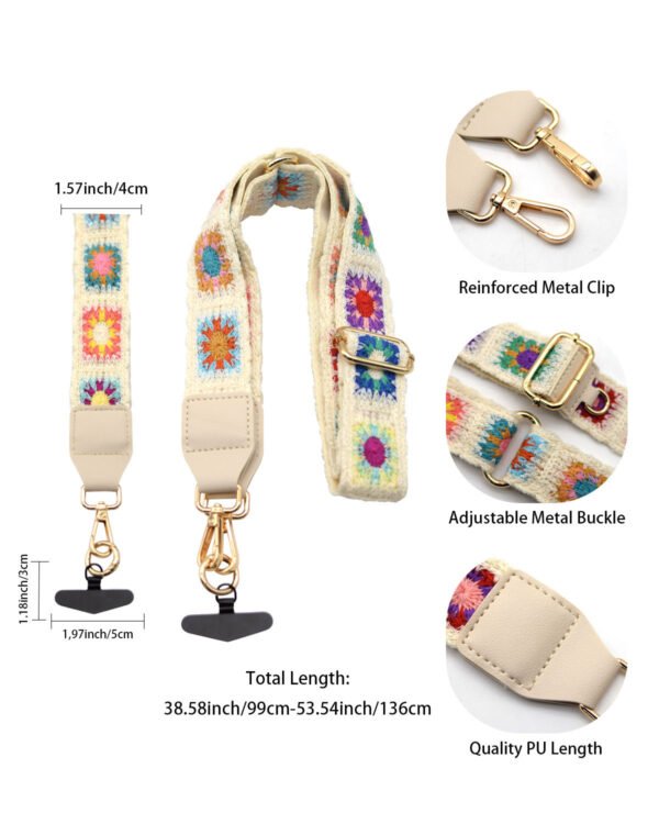 Phone Lanyard Crossbody Strap White-f