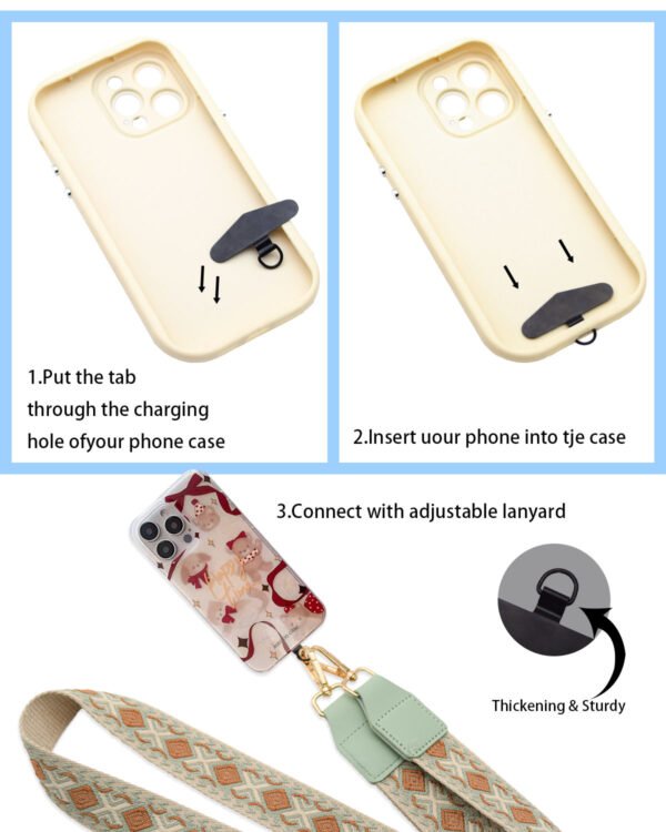 Phone Lanyard Crossbody Strap Green