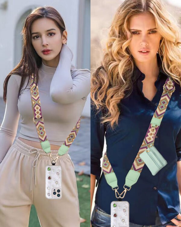 Phone Lanyard Crossbody Strap Pink