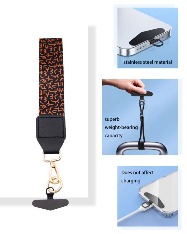 Phone Lanyard Crossbody Strap Orange