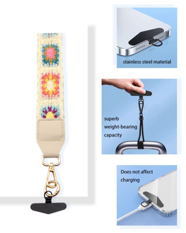 Phone Lanyard Crossbody Strap White-f