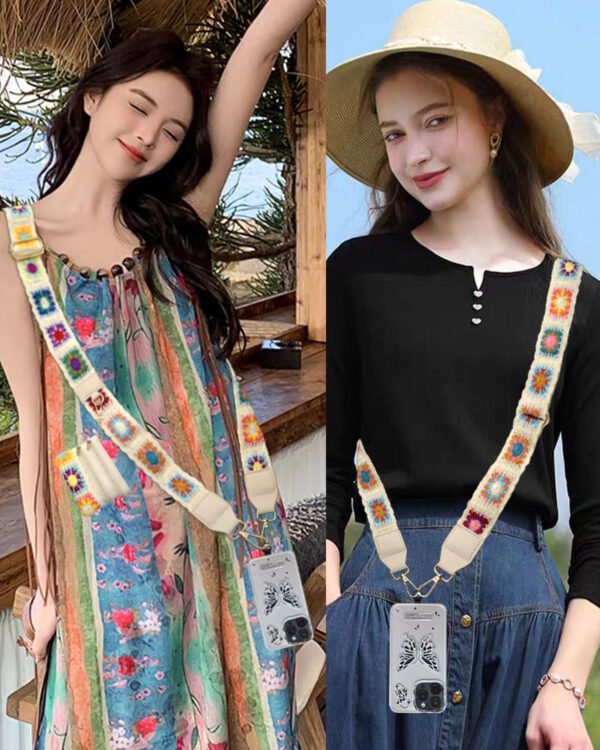 Phone Lanyard Crossbody Strap White-f