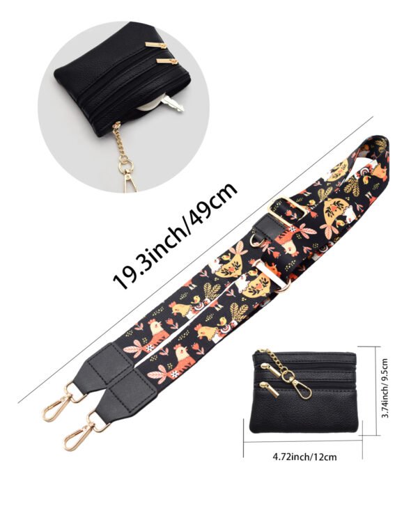 Phone Lanyard Crossbody Strap Black Hen