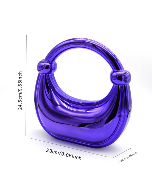 Premium Luxury Acrylic Evening Handbag for Women Purple
