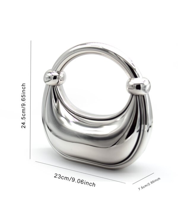 Premium Luxury Acrylic Evening Handbag for Women Silver