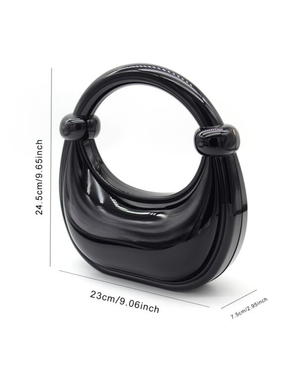 Premium Luxury Acrylic Evening Handbag for Women Black