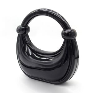 DSC_0153 Premium Luxury Acrylic Evening Handbag for Women Black